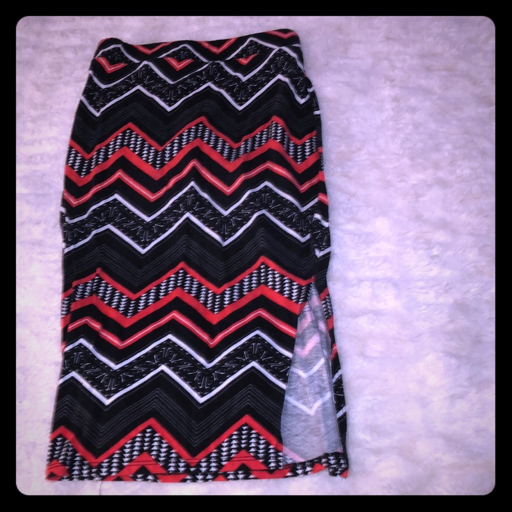 Orange Pencil Skirt